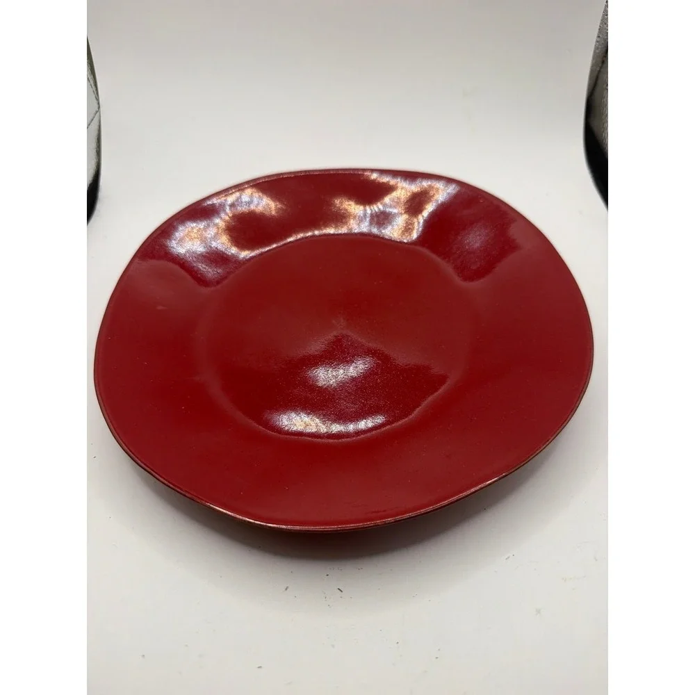 4 Crate and Barrel Marin Red Salad Plates